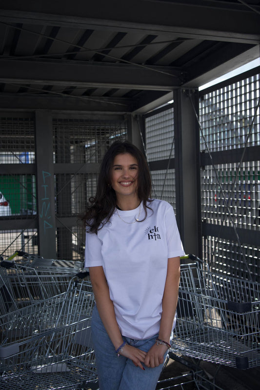 Elohim T-Shirt | beige & white