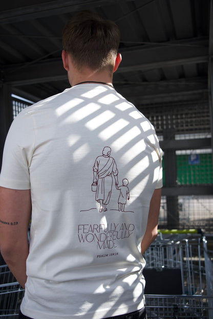 Elohim T-Shirt | beige & white